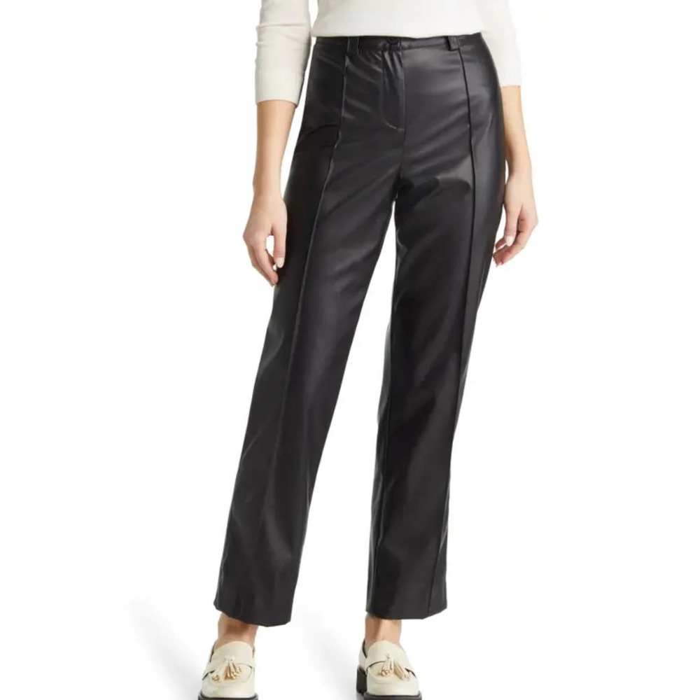 Vince Camuto Flare Faux Leather Pants